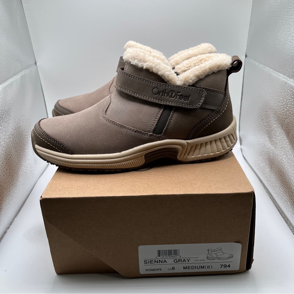 NWB Orthofeet Siena Women's Boots size 6 ankle snow bootie 1228 - Picture 1 of 10